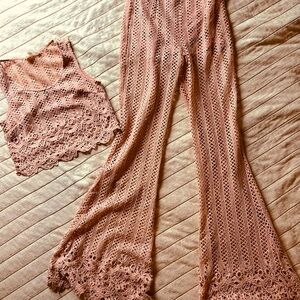 L’Atiste Soft Pink Lace Knit Set / M